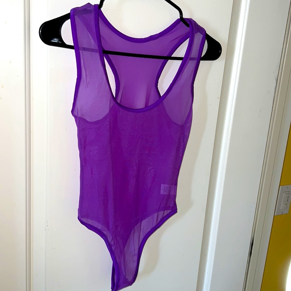 Rave ,Sheer, thong bodysuit